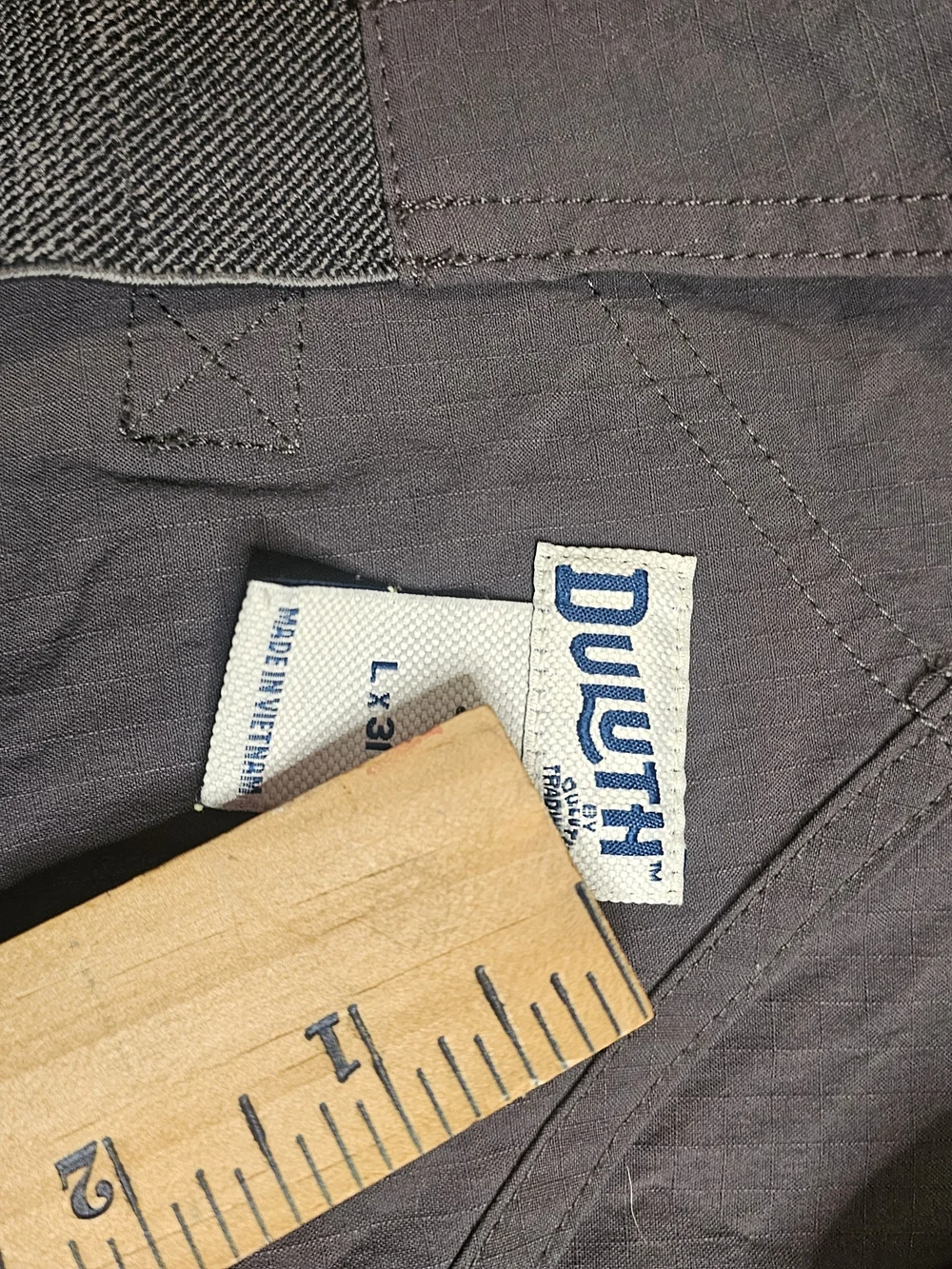 Duluth Trading Co Gray Workwear Bib Overalls - Picture 3 of 5